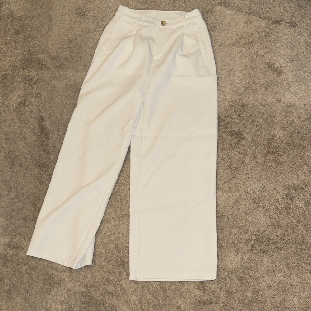 Stylish White Wide-Leg Pants